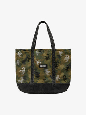 Scorpion Camo Graphic Washed Twill Tote Bag
