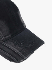 Washed Distressed Panel Baseball Cap 
