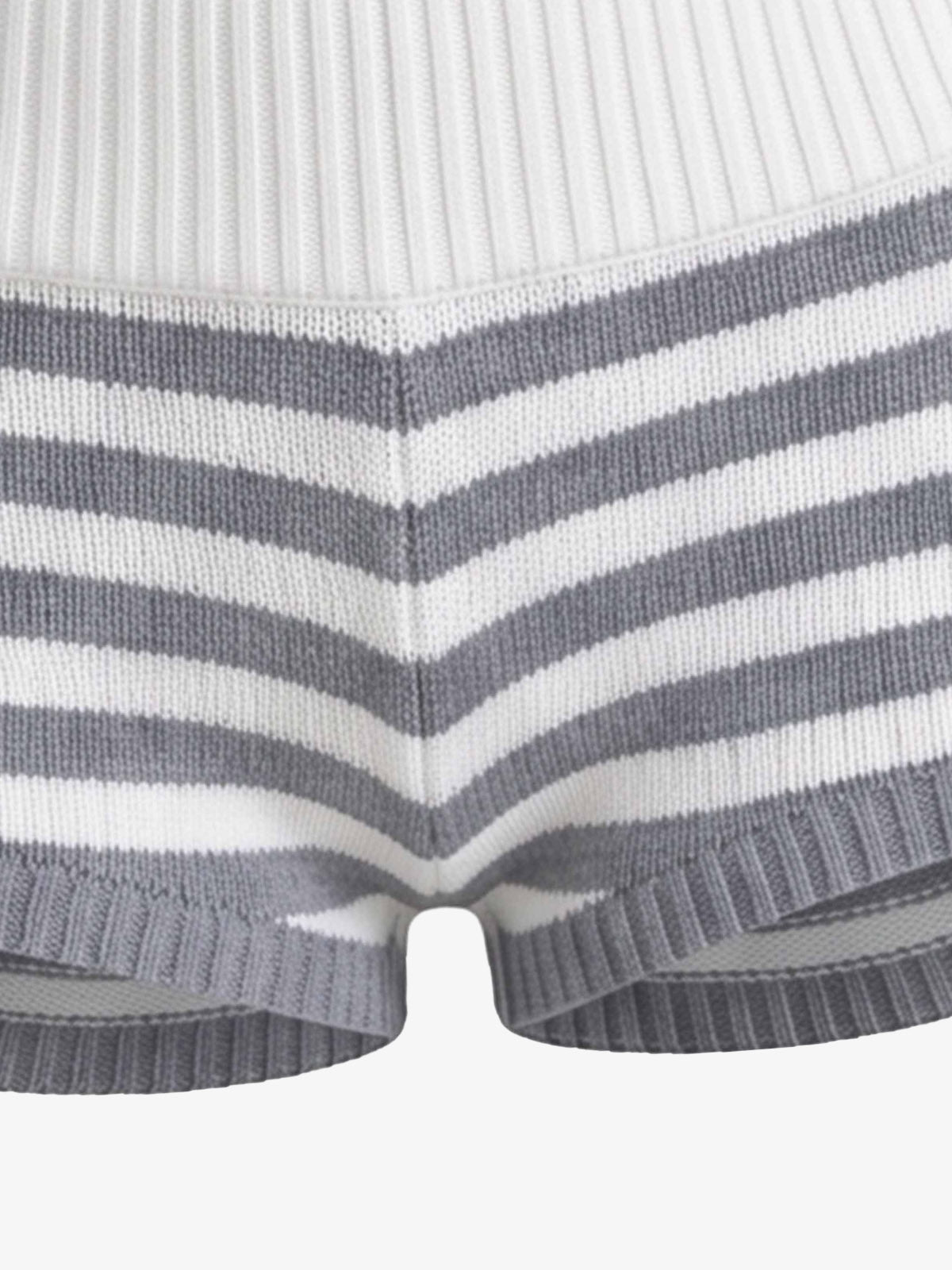 Scorpion Embroidered Off-Shoulder Striped Knit Set