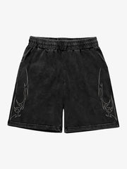 Pantalones cortos con estampado gótico oscuro