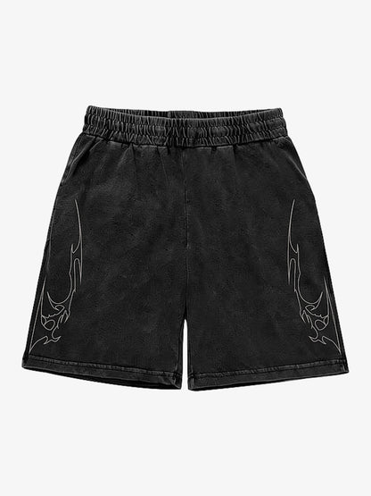 Dark Gothic Print Shorts