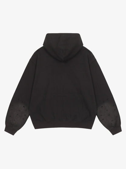 Streetwear Distressed Chain Graphic Hoodie