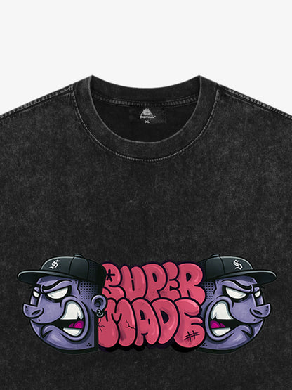 Supermade Graffiti Head Stylish Graphic T-Shirt 
