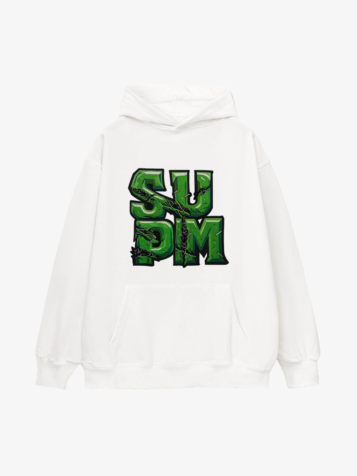 Supermade Green Thorn Font Hooded Sweatshirt 