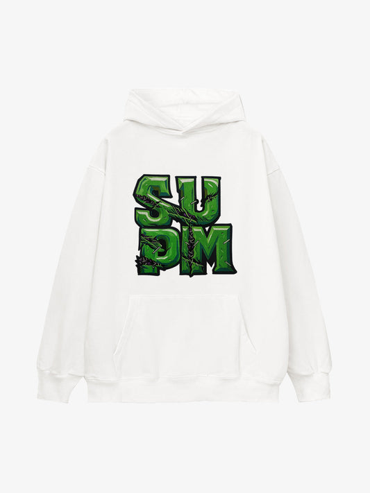Supermade Green Thorn Font Hooded Sweatshirt 