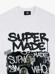 Streetwear Graffiti Character Collage Graphic T-Shirt 