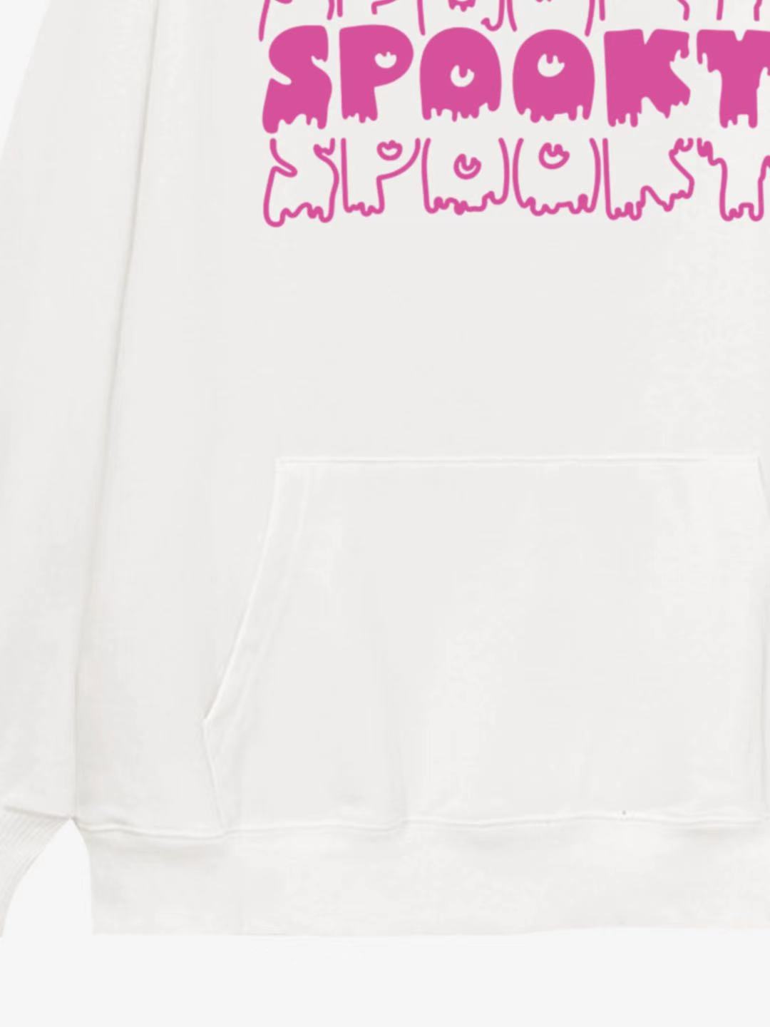Spooky Halloween Pumpkin Design Cotton Hoodie 