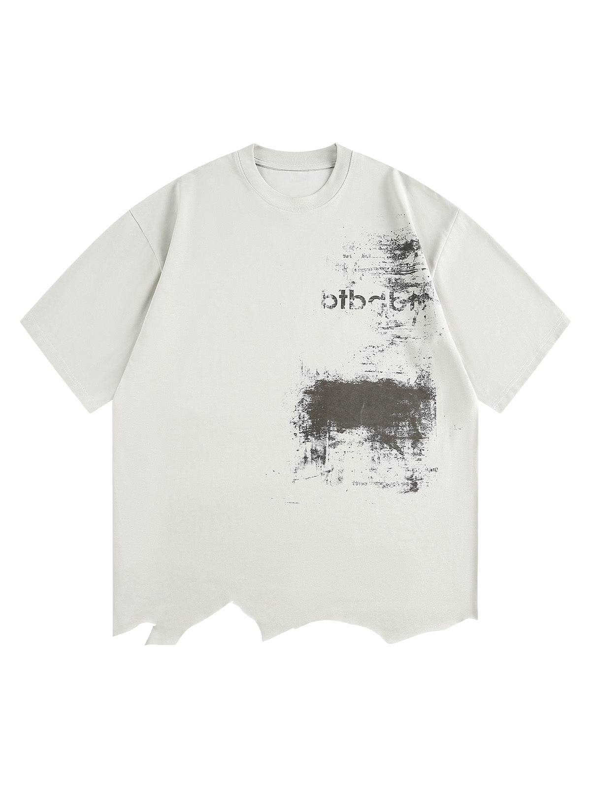 Tattered Design Printed T-shirt