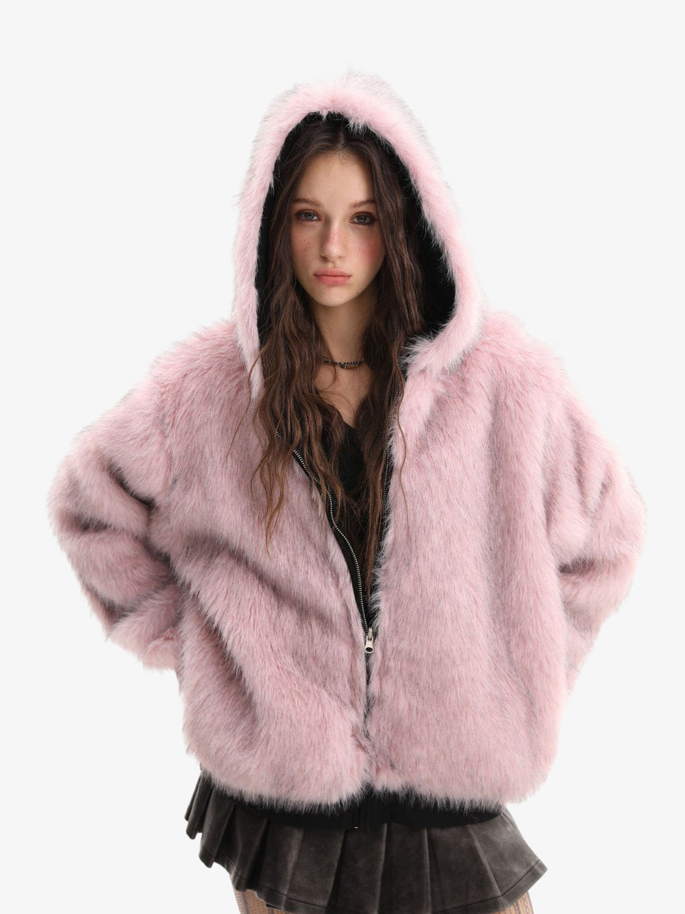 Street Fur Reversible Hooded Jacket - 2493 