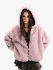 Street Fur Reversible Hooded Jacket - 2493 