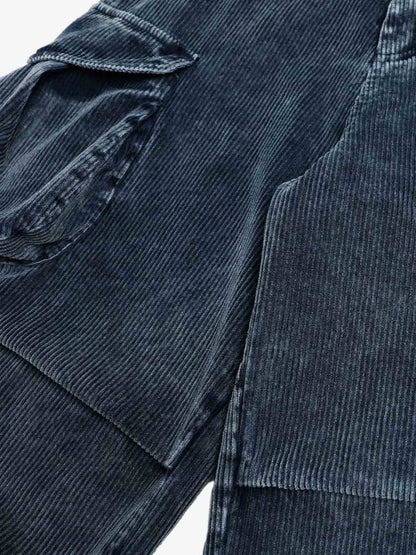 Stylish Wide-Leg Cargo Pants with Multi-Pockets for Casual Wear 