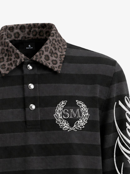 Striped Leopard Polo