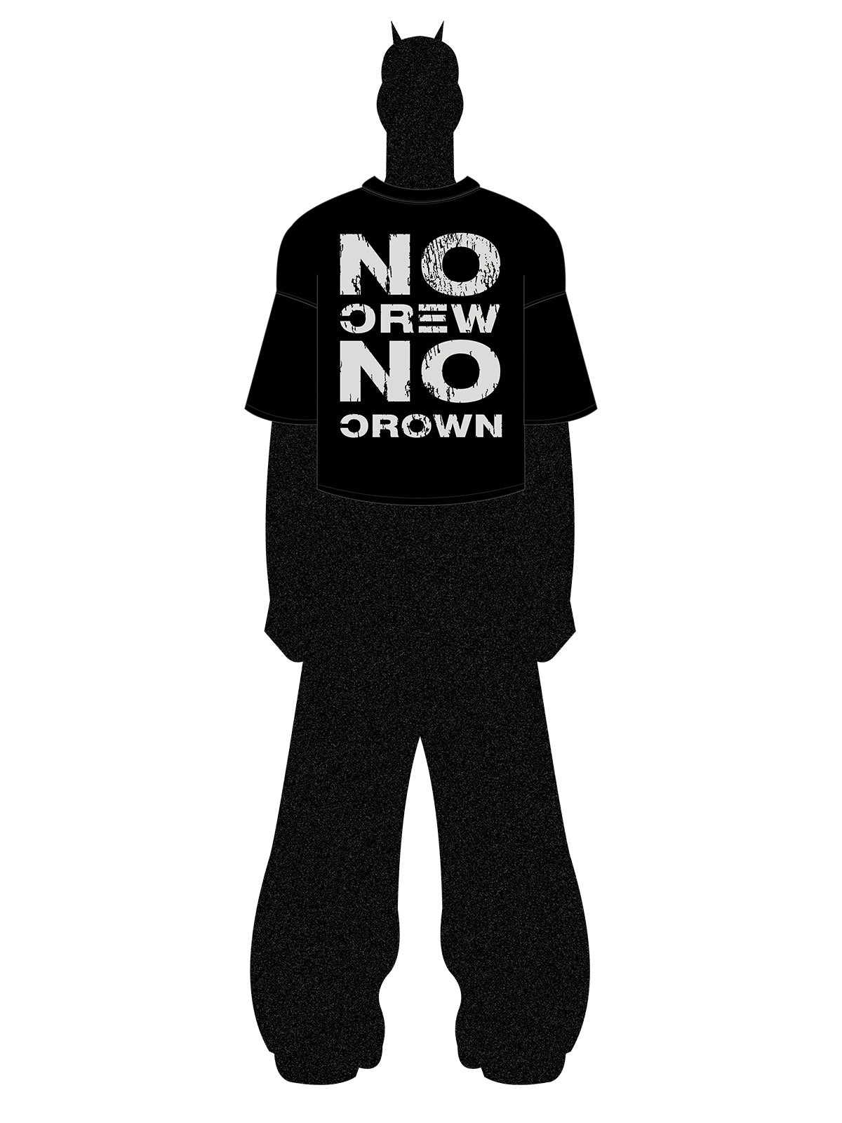 Originl No Crew No Crown Graphic T-Shirt