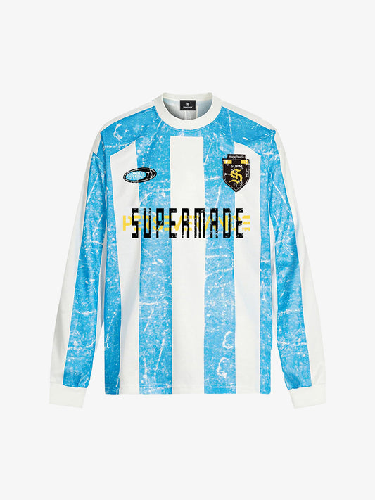 Striped Long Sleeve Football Jersey for Sports Enthusiasts 
