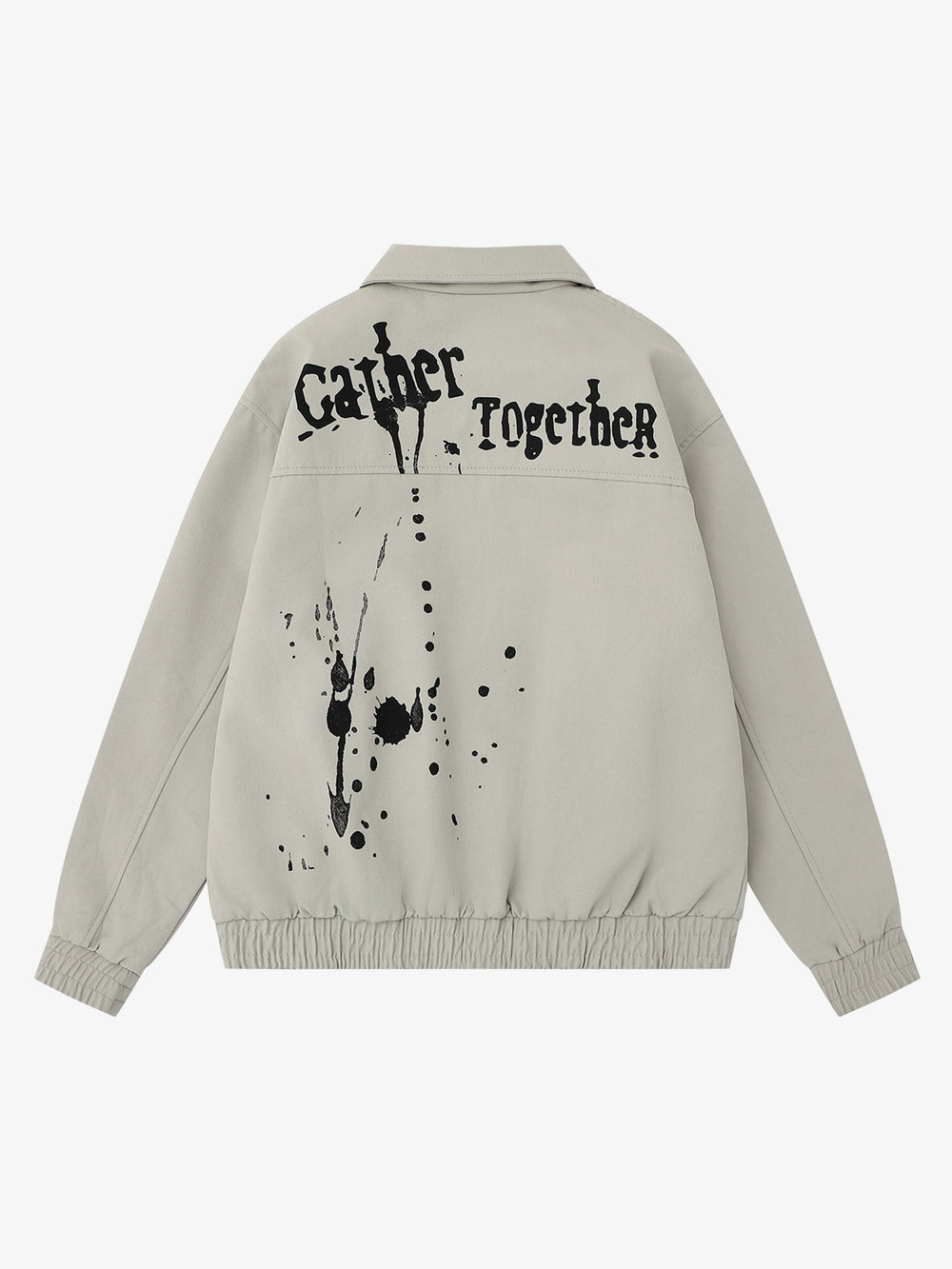 Dark Portrait Print Splatter Print Jacket