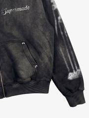 Skull Graphic Washed Hoodie