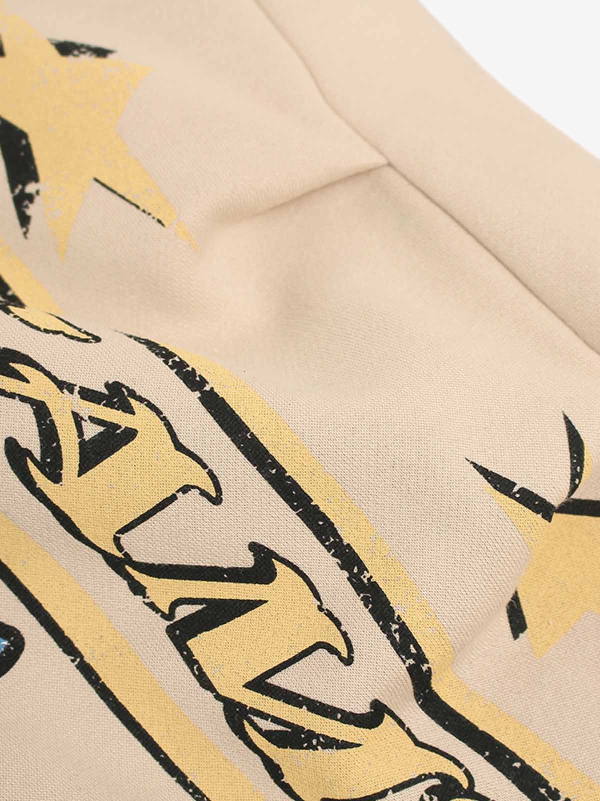 Stylish Wide-Leg Pants with Patriotic Print for Casual Wear 