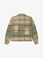 Rhinestone Plaid Long-Sleeve Shirt