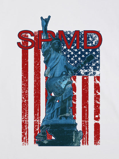 Original Rock Statue Of Liberty Print T-shirt 