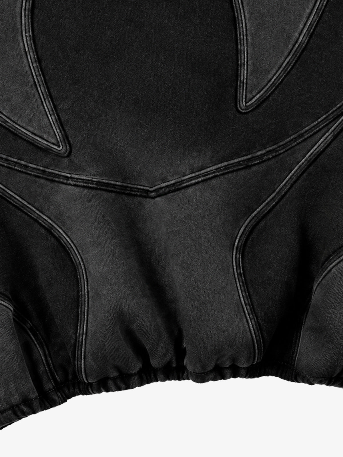 Washed Panel Detail Boxy Hoodie & Wide-Leg Sweatpants Set