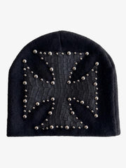 Camouflage Cross Studded Dome Knit Hat