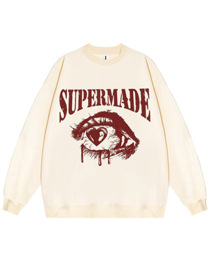 Eye-catching Graphic Crewneck Sweatshirt for Casual Wear 