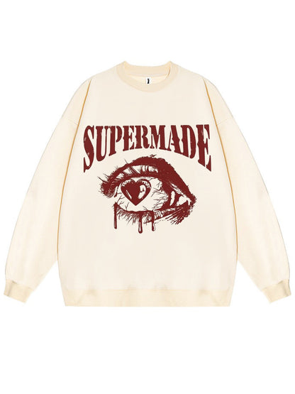 Eye-catching Graphic Crewneck Sweatshirt for Casual Wear 
