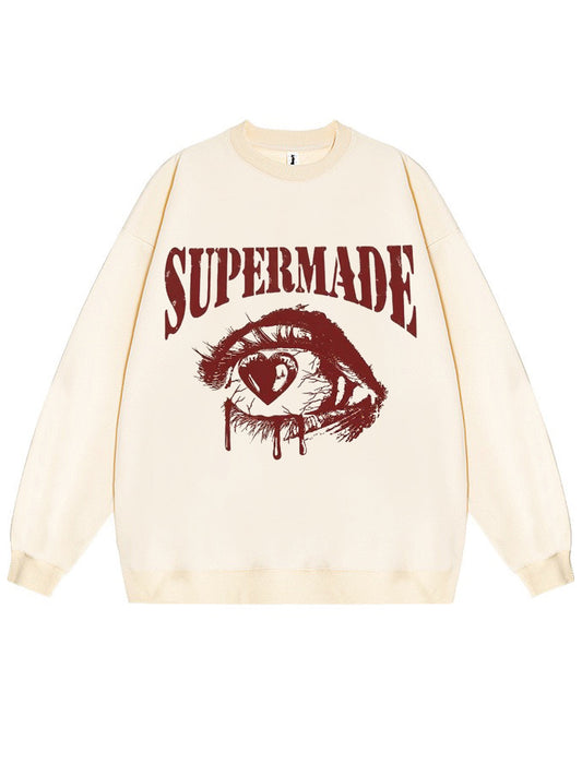 Eye-catching Graphic Crewneck Sweatshirt for Casual Wear 
