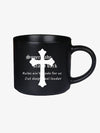 Bold Cross Design Mug for Coffee Enthusiasts 