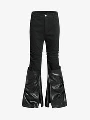 Schwarze, hochgeschnittene Chino-Hose in schmaler Passform