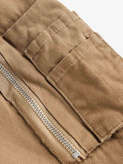 Hooded Workwear Multi Pocket Zip Jacket