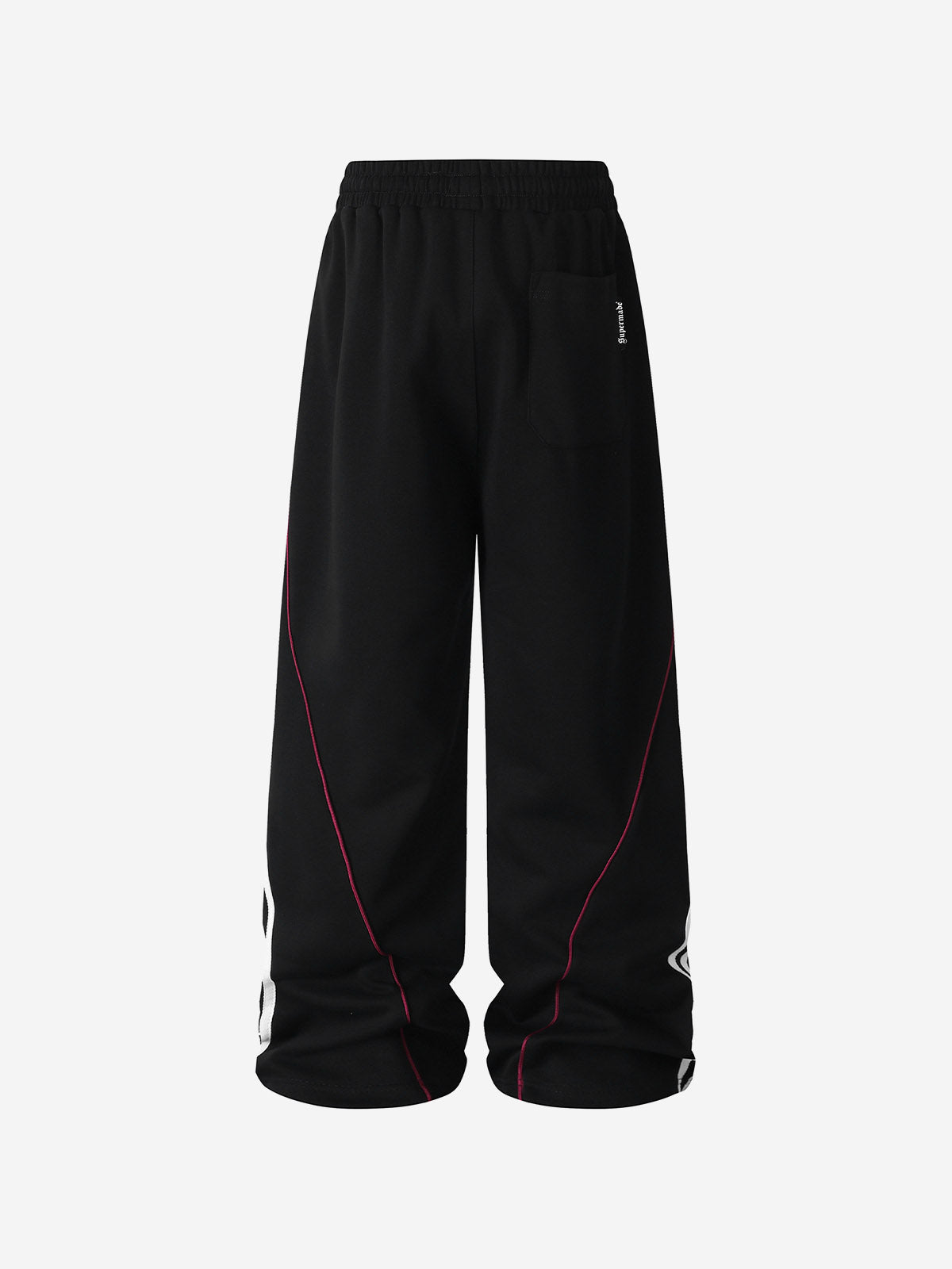 Contrast Stripe Wide-Leg Track Pants