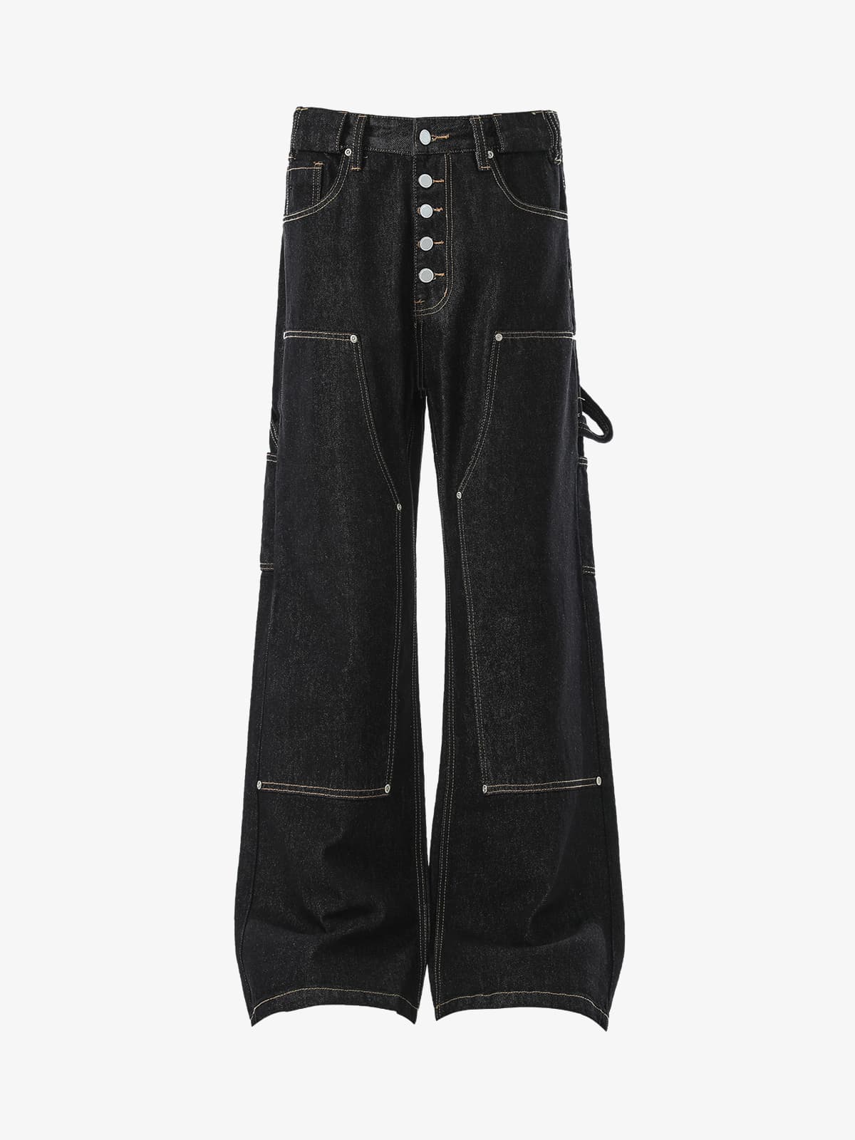 High-Waisted Wide-Leg Cargo Pants with Unique Pocket Design 