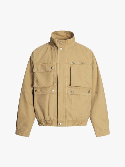 Utility Pocket Detail Snap Button Jacket