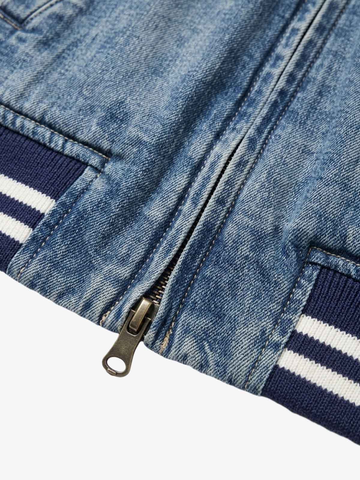 Anchor Club Star Graphic Washed Denim Jacket