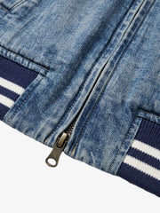 Anchor Club Star Graphic Washed Denim Jacket