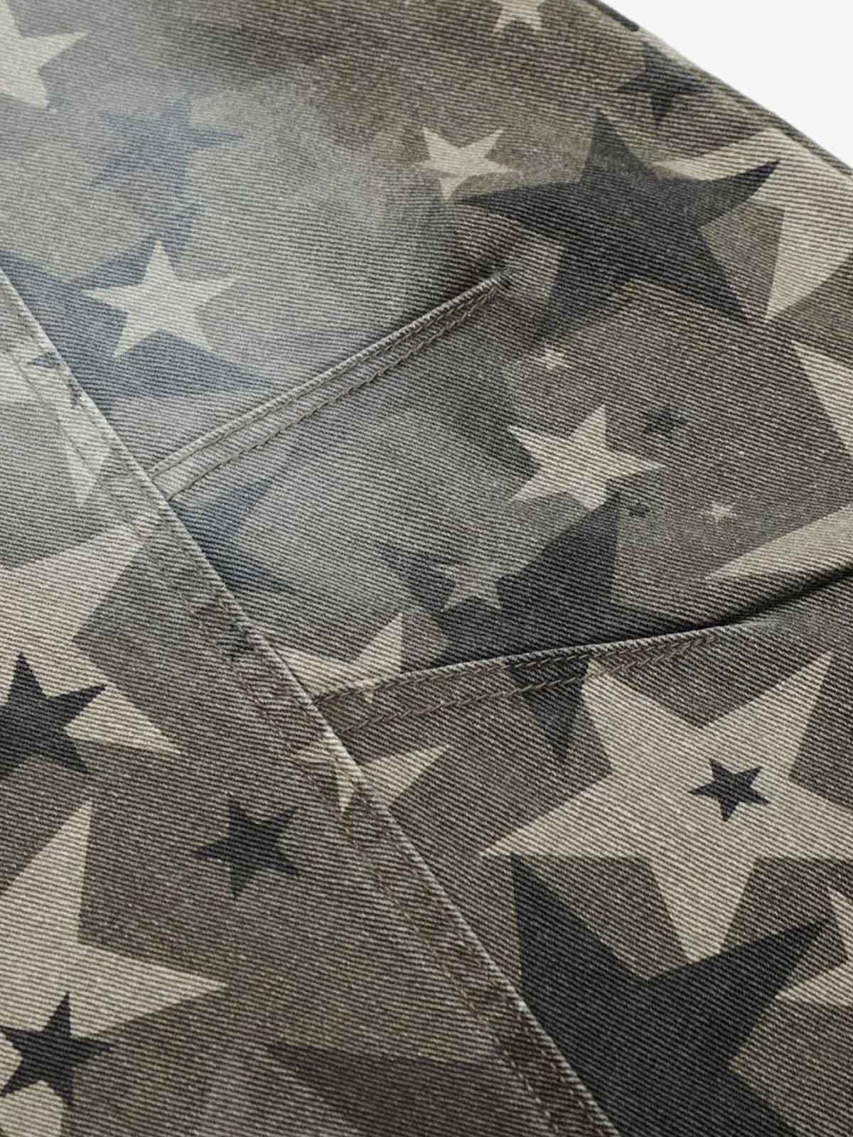 Camouflage Machete RO Star Wide-Leg Jeans 