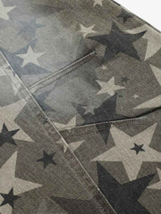 Camouflage Machete RO Star Wide-Leg Jeans 