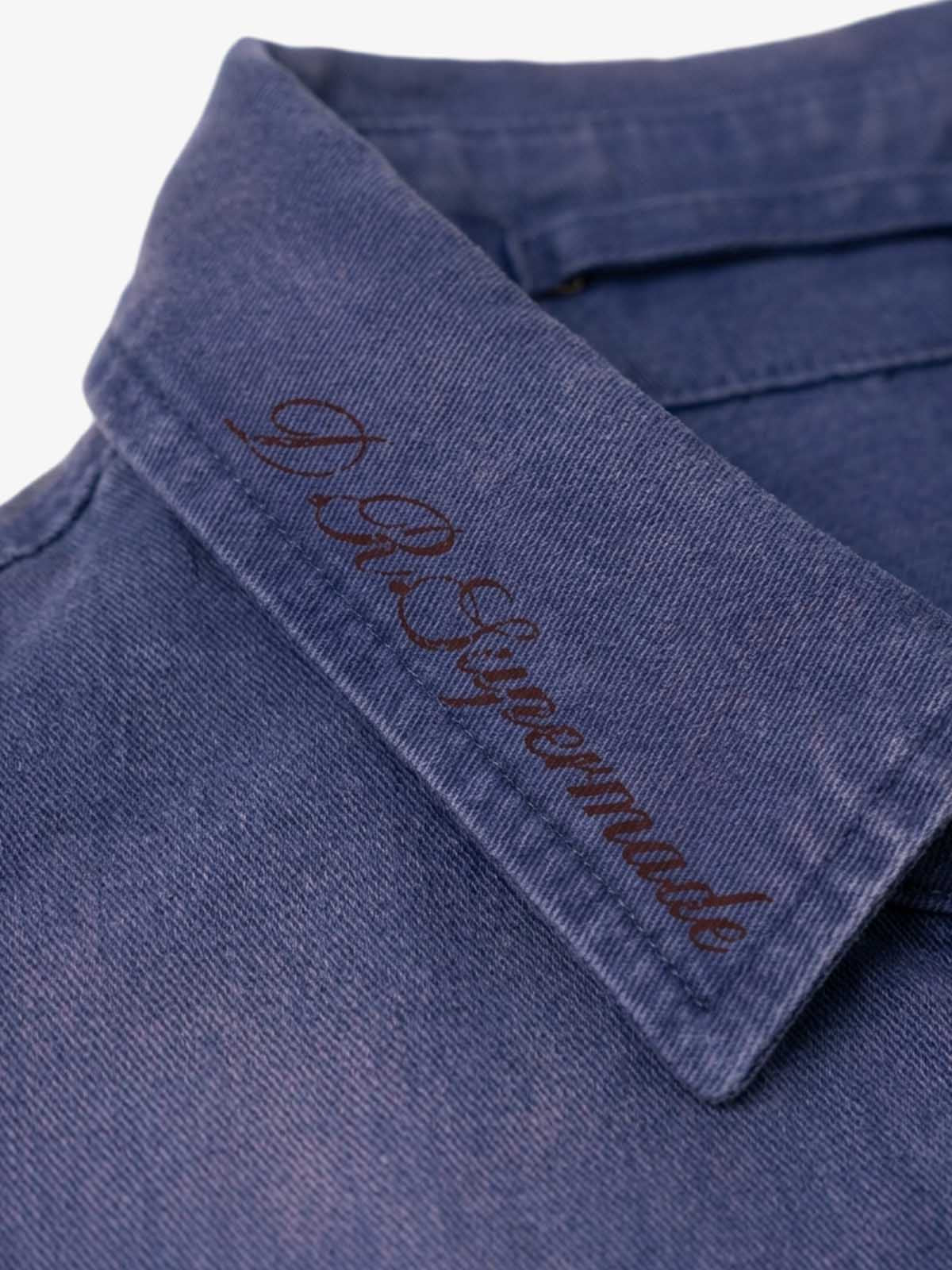Washed Haze Blue Patch Bomber Jacket; Gray Blue / S, Gray Blue / M, Gray Blue / L, Gray Blue / XL, Gray Blue / 2XL