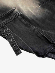 Deconstructed Multi-Pocket Cargo Jeans 