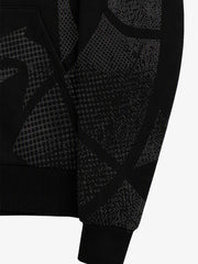 Oversized-Zip Skeleton Graphic Hoodie & Wide-Leg Sweatpants Set