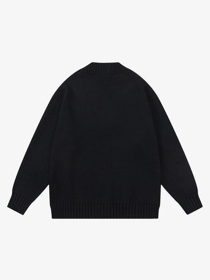 Cotton Blend Oversized V-Neck Cardigan Sweater for Men and Women 