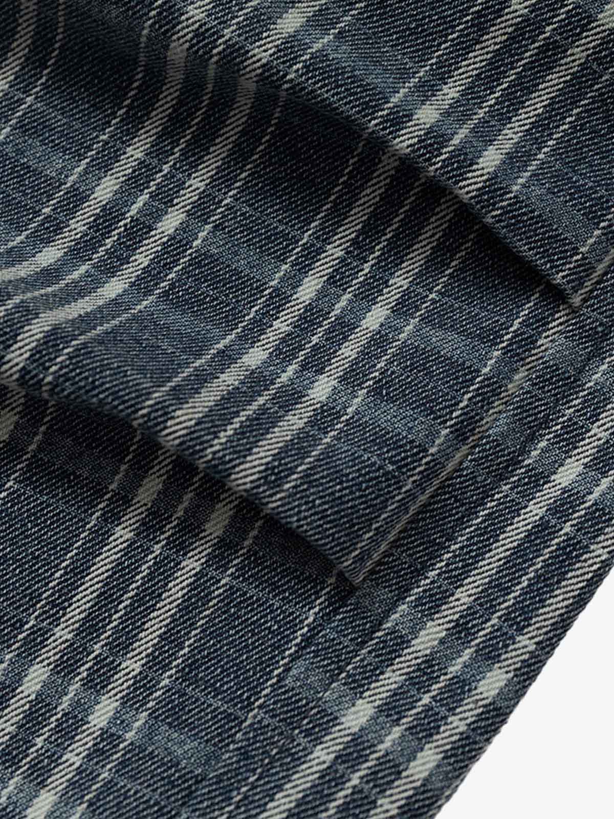Plaid Cargo Wide-Leg Shorts 