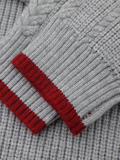 Striped Crew Neck Sweater for Women - Stylish and Cozy Winter Knitwear 