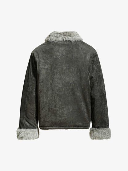 Stylish Faux Fur Trimmed Jacket for Winter Warmth and Fashion 