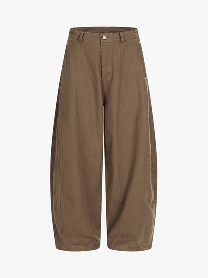 Riveted Pleated Casual Scimitar Pants 
