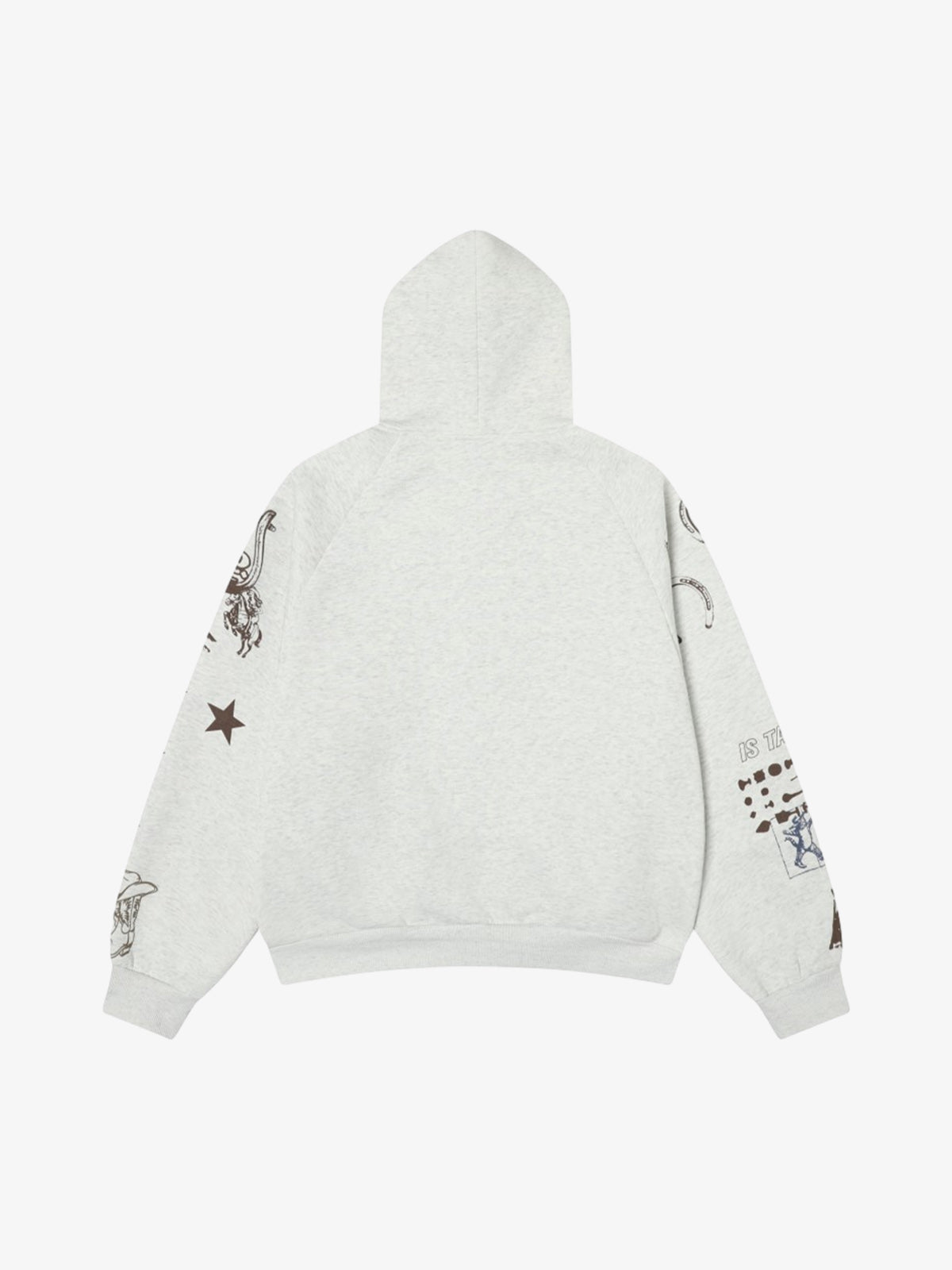 Stylish Graphic Hoodie with Unique Artwork and Fleur-de-Lis Design 