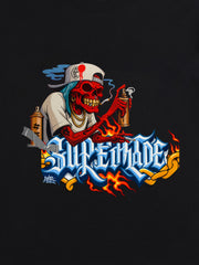 Street Skull Graffiti Artist Flame Flower Font T-Shirt 