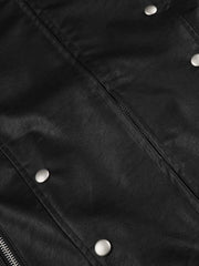 Lederjacke mit Nietenknöpfen