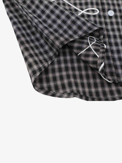 Street Retro Print Long-Sleeve Shirt